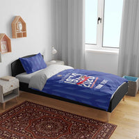 Personalized Haiti Football Bedding Set Les Grenadiers Made History Once Again Blue Color - Wonder Print Shop