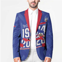 Personalized Haiti Football Blazer Les Grenadiers Made History Once Again Blue Color - Wonder Print Shop