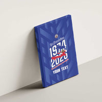Personalized Haiti Football Canvas Wall Art Les Grenadiers Made History Once Again Blue Color - Wonder Print Shop
