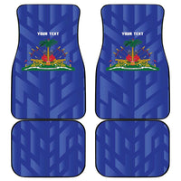 Personalized Haiti Football Car Mats Les Grenadiers Made History Once Again Blue Color - Wonder Print Shop