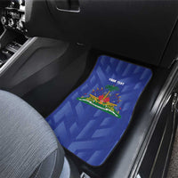 Personalized Haiti Football Car Mats Les Grenadiers Made History Once Again Blue Color - Wonder Print Shop