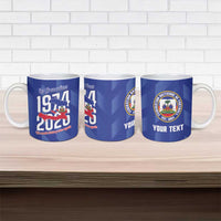 Personalized Haiti Football Ceramic Mug Les Grenadiers Made History Once Again Blue Color - Wonder Print Shop
