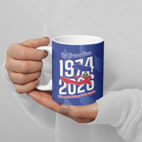 Personalized Haiti Football Ceramic Mug Les Grenadiers Made History Once Again Blue Color - Wonder Print Shop
