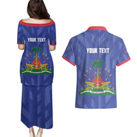 Personalized Haiti Football Couples Matching Puletasi and Hawaiian Shirt Les Grenadiers Made History Once Again Blue Color - Wonder Print Shop