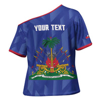 Personalized Haiti Football Cross Shoulder Shirt Les Grenadiers Made History Once Again Blue Color - Wonder Print Shop