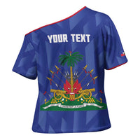 Personalized Haiti Football Cross Shoulder Shirt Les Grenadiers Made History Once Again Blue Color - Wonder Print Shop