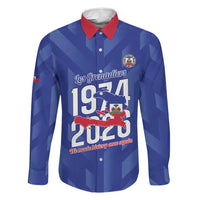 Personalized Haiti Football Family Matching Mermaid Dress and Hawaiian Shirt Les Grenadiers Made History Once Again Blue Color - Wonder Print Shop