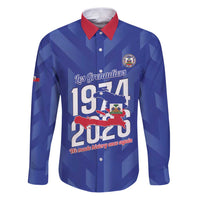 Personalized Haiti Football Family Matching Puletasi and Hawaiian Shirt Les Grenadiers Made History Once Again Blue Color - Wonder Print Shop