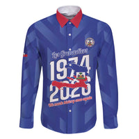 Personalized Haiti Football Family Matching Short Sleeve Bodycon Dress and Hawaiian Shirt Les Grenadiers Made History Once Again Blue Color - Wonder Print Shop