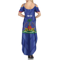 Personalized Haiti Football Family Matching Summer Maxi Dress and Hawaiian Shirt Les Grenadiers Made History Once Again Blue Color - Wonder Print Shop