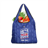 Personalized Haiti Football Grocery Bag Les Grenadiers Made History Once Again Blue Color - Wonder Print Shop