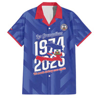 Personalized Haiti Football Hawaiian Shirt Les Grenadiers Made History Once Again Blue Color - Wonder Print Shop