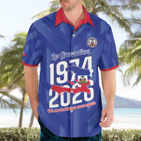 Personalized Haiti Football Hawaiian Shirt Les Grenadiers Made History Once Again Blue Color - Wonder Print Shop