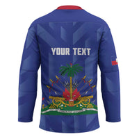 Personalized Haiti Football Hockey Jersey Les Grenadiers Made History Once Again Blue Color - Wonder Print Shop