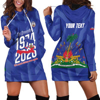 Personalized Haiti Football Hoodie Dress Les Grenadiers Made History Once Again Blue Color - Wonder Print Shop