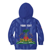 Personalized Haiti Football Kid Hoodie Les Grenadiers Made History Once Again Blue Color - Wonder Print Shop