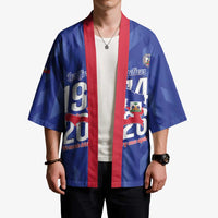 Personalized Haiti Football Kimono Les Grenadiers Made History Once Again Blue Color - Wonder Print Shop