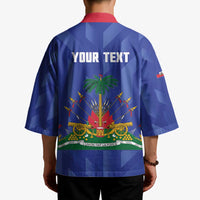 Personalized Haiti Football Kimono Les Grenadiers Made History Once Again Blue Color - Wonder Print Shop