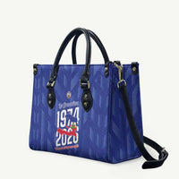 Personalized Haiti Football Leather Bag Les Grenadiers Made History Once Again Blue Color - Wonder Print Shop
