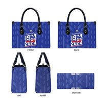 Personalized Haiti Football Leather Bag Les Grenadiers Made History Once Again Blue Color - Wonder Print Shop
