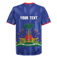 Personalized Haiti Football Rugby Jersey Les Grenadiers Made History Once Again Blue Color - Wonder Print Shop
