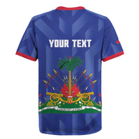 Personalized Haiti Football Rugby Jersey Les Grenadiers Made History Once Again Blue Color - Wonder Print Shop
