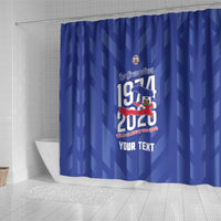 Personalized Haiti Football Shower Curtain Les Grenadiers Made History Once Again Blue Color - Wonder Print Shop
