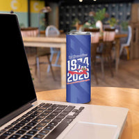 Personalized Haiti Football Skinny Tumbler Les Grenadiers Made History Once Again Blue Color - Wonder Print Shop