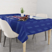 Personalized Haiti Football Tablecloth Les Grenadiers Made History Once Again Blue Color - Wonder Print Shop