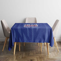 Personalized Haiti Football Tablecloth Les Grenadiers Made History Once Again Blue Color - Wonder Print Shop