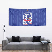 Personalized Haiti Football Tapestry Les Grenadiers Made History Once Again Blue Color - Wonder Print Shop