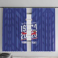 Personalized Haiti Football Window Curtain Les Grenadiers Made History Once Again Blue Color - Wonder Print Shop