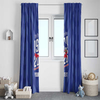 Personalized Haiti Football Window Curtain Les Grenadiers Made History Once Again Blue Color - Wonder Print Shop