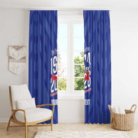Personalized Haiti Football Window Curtain Les Grenadiers Made History Once Again Blue Color - Wonder Print Shop