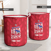 Personalized Haiti Football Laundry Basket Les Grenadiers Made History Once Again Red Color - Wonder Print Shop