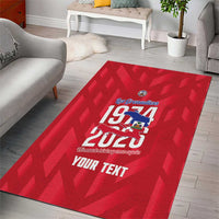 Personalized Haiti Football Area Rug Les Grenadiers Made History Once Again Red Color - Wonder Print Shop