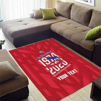 Personalized Haiti Football Area Rug Les Grenadiers Made History Once Again Red Color - Wonder Print Shop