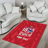 Personalized Haiti Football Area Rug Les Grenadiers Made History Once Again Red Color - Wonder Print Shop