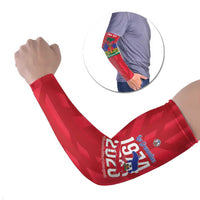 Personalized Haiti Football Arm Sleeves Les Grenadiers Made History Once Again Red Color - Wonder Print Shop