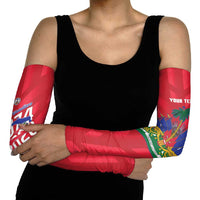 Personalized Haiti Football Arm Sleeves Les Grenadiers Made History Once Again Red Color - Wonder Print Shop