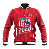 Personalized Haiti Football Baseball Jacket Les Grenadiers Made History Once Again Red Color - Wonder Print Shop