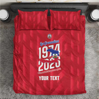 Personalized Haiti Football Bedding Set Les Grenadiers Made History Once Again Red Color - Wonder Print Shop