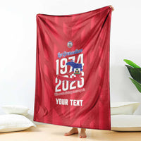Personalized Haiti Football Blanket Les Grenadiers Made History Once Again Red Color - Wonder Print Shop
