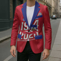 Personalized Haiti Football Blazer Les Grenadiers Made History Once Again Red Color - Wonder Print Shop