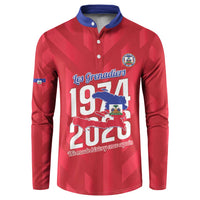 Personalized Haiti Football Button Sweatshirt Les Grenadiers Made History Once Again Red Color - Wonder Print Shop