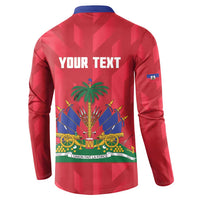 Personalized Haiti Football Button Sweatshirt Les Grenadiers Made History Once Again Red Color - Wonder Print Shop
