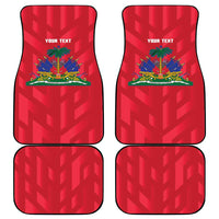 Personalized Haiti Football Car Mats Les Grenadiers Made History Once Again Red Color - Wonder Print Shop