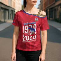 Personalized Haiti Football Cross Shoulder Shirt Les Grenadiers Made History Once Again Red Color - Wonder Print Shop