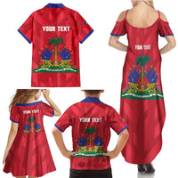 Personalized Haiti Football Family Matching Summer Maxi Dress and Hawaiian Shirt Les Grenadiers Made History Once Again Red Color - Wonder Print Shop