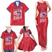 Personalized Haiti Football Family Matching Tank Maxi Dress and Hawaiian Shirt Les Grenadiers Made History Once Again Red Color - Wonder Print Shop